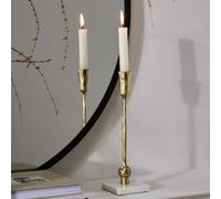 Dibor Antique Gold Square Marble Bottom Table Decoration Christmas Candle Holder