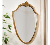 Dibor Antique Style Hallway Bedroom Wall Mounted Gold Mirror H74 X W53Cm
