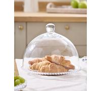 Dibor Bella Perle Sandwich Platter & Cloche Cake Holder Gift Idea in Clear Dibor Clear