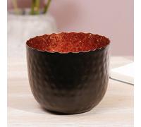 Dibor Black And Copper Hammered Centrepiece Tealight Christmas Candle Holder