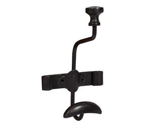 Dibor Black Coat Hooks Wall Mounted Coat Rack Door Hooks Recycled Cast Iron Matte Black Finish Vintage Style Kitchen Hallway Porch Storage Pegs Traditional Style Home Storage Accessory (Single)