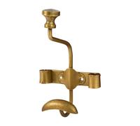 Dibor Brass Coat Hooks Wall Mounted Coat Rack Door Hooks Recycled Cast Iron Brass Finish Vintage Style Kitchen Hallway Porch Storage Pegs Traditional Style Home Storage Accessory (Single)