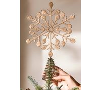 Dibor Brown Jute Snowflake Christmas Decoration Tree Topper Dibor Brown