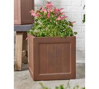 Dibor Brown Medium Fibreclay Summer Outdoor Garden Planter Plant Pot Dibor Brown M