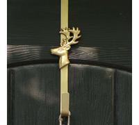 Dibor Brushed Gold Deer Over Door Christmas Decoration Wreath Hanger Hook Dibor Gold