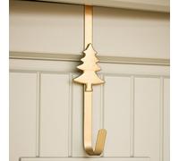 Dibor Brushed Gold Tree Over Door Christmas Decoration Wreath Hanger Hook