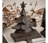 Dibor Cast Iron 3D Christmas Tree Decorative Stocking Hook Fireplace Stocking Holder Christmas Stocking Holder