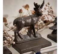 Dibor Cast Iron Reindeer Decorative Stocking Hook Fireplace Stocking Holder Christmas Stocking Holder