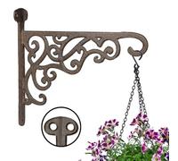 Dibor Cast Iron Wall Mounted Hanging Basket Brackets Set of 2 (B777)