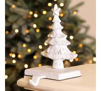 Dibor Cast Iron White Decorative Stocking Hook Christmas Stocking Holder | Size: 1 Pack Dibor White 1 Pack