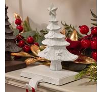 Dibor Cast Iron White Decorative Stocking Hook Christmas Stocking Holder | Size: 1 Pack Dibor White 1 Pack