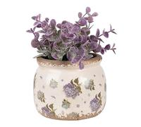 Dibor Ceramic Plant Pots Vintage Style Hydrangea Print Flower Pot Planter