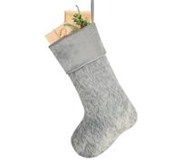 Dibor Christmas Stocking Faux Fur Gift Stocking 20" (Grey)