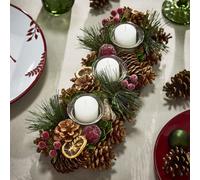 Dibor Citrus Spice Triple Table Centrepiece Christmas Decoration Candle Holder Tealight Holder 39Cm