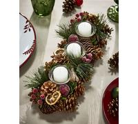 Dibor Citrus Spice Triple Table Centrepiece Christmas Decoration Candle Holder Tealight Holder 39Cm
