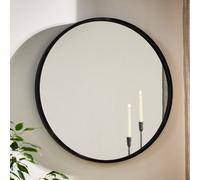 Dibor Classic Black Circular Decorative Framed Mirror Bathroom, Bedroom, Hallway Wall Mirror 60Cm