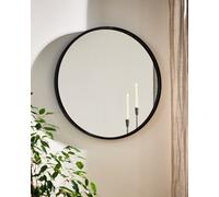 Dibor Classic Black Circular Decorative Framed Mirror Bathroom, Bedroom, Hallway Wall Mirror 60cm | Size: Medium Dibor Black Medium