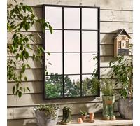 Dibor Classic Iron Decorative Wall Mounted Outdoor Garden Mirror Framed Window Mirror H120Cm X W80Cm