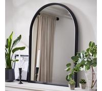 Dibor Classic Large Arched Mirror Iron Decorative Indoor Bathroom Mirror Framed Wall Mounted Mirror H80Cm X W60Cm
