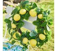 Dibor Classic Lemon Summer Door Wreath, Spring Wreath 50Cm