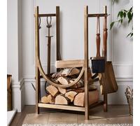 Dibor Contemporary Fireplace Freestanding Fireside Log Holder Storage Rack