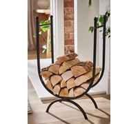 Dibor Contemporary Fireplace Freestanding Large Iron Black U Shape Fireside Firewood Log Holder, Log Storage Rack Dibor Black