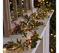 Dibor Copper Mistletoe Light Up Xmas Decoration Table Garland Decorative Christmas Garland 1.6M