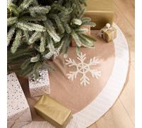 Dibor Cosy Snowflake Christmas Tree Decoration Christmas Tree Skirt 36"