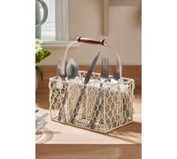 Dibor Cream Farmhouse Chicken Wire Kitchen Storage Cutlery Caddy Gift Idea | Size: Medium Dibor Cream M