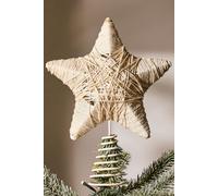 Dibor Cream Jute Star Christmas Decorations Tree Topper Dibor Cream