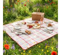 Dibor Extra Large Chantilly Pastel Finish Outdoor Picnic Blanket Mat Gift Idea