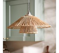 Dibor Fanned Natural Home Decor Ceiling Light Shade H20 X D48Cm