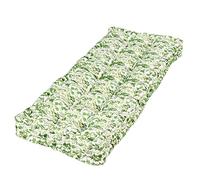 Dibor Garden Bench Cushion Green Leaf Print 100% Cotton 2 Seater Seat Pad