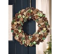 Dibor Giant Foliage Xmas Decor Wreath Front Door Christmas Wreath 50cm Dibor Multicolor
