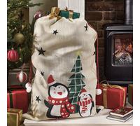 Dibor Giant Penguins Children's Christmas Present Sack Gift Sack 90cm x 62cm in Grey | Size: 90 cm x 62 cm Dibor Grey 90 cm x 62 cm