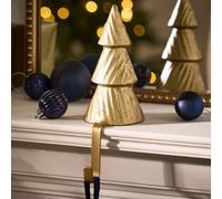 Dibor Gold Fir Tree Decorative Stocking Hook Fireplace Stocking Holder Christmas Stocking Holder