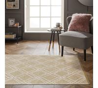 Dibor Grassington 100% Pet Olive Diamond Floor Rug 170 X 120Cm