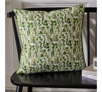 Dibor Green Leaf Print Large Indoor Sofa & Chair Cushion With Removable Inner