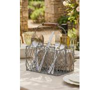 Dibor Grey Farmhouse Chicken Wire Kitchen Storage Cutlery Caddy Gift Idea | Size: Medium Dibor Grey M
