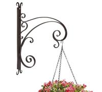 Dibor Hanging Basket Bracket Recycled Cast Iron Antique Brown Wall Hook