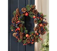 Dibor Harvest Fruits Xmas Decor Front Door Wreath Christmas Wreath 40cm Dibor Multicolor