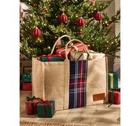 Dibor Highland Tartan Large Jute Christmas Present Sack, 60 X 40 X 30 Cm, 50Kg Capacity