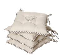 Dibor Indoor Seat Pad Set 4 Heart Dining Chair Cushions