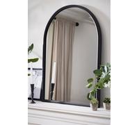 Dibor Large Black Arched Mirror Bathroom Wall Framed Mirror 80 x 60cm Dibor Black Large