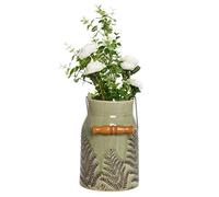 Dibor Large Indoor Plant Pot Green Ceramic Flower Planter Vase Gift