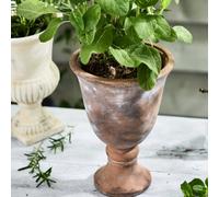 Dibor Large Rustic Urn Indoor Flower Pot Outdoor Garden Planter (Dia) 25Cm, (H)18Cm