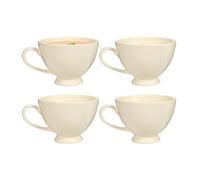 Dibor Large Soup Bowl Mugs Set of 4 600ml/20oz Crockery Gift Set (Cream)