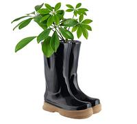 Dibor Large Vintage Flower Pot Wellington Blue Outdoor Ceramic Herb Garden Planter Easter Gardening Gift (BX07)