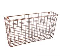 Dibor Large Wall Mounted Copper Newspaper and Magazine Storage Basket