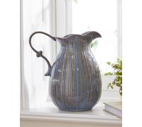 Dibor Luxury Aegean Blue Fluted Ceramic Home Decor Indoor Flowers Jug Dibor Blue